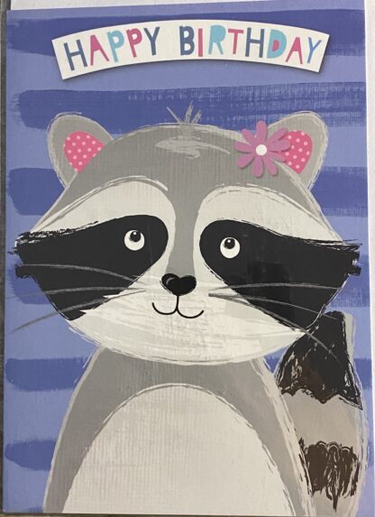 Birthday Racoon birthday card