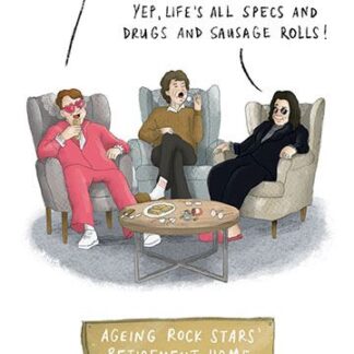 Happy Birthday Card Ageing Rock Stars Funny Humour Joke Open Male Female
