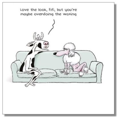 Female Funny Birthday Card for Women - Overdoing the Waxing Cartoon Sketch - Eco-Friendly & Recyclable