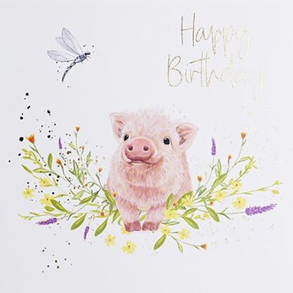 Cute piglet Happy Birthday card
