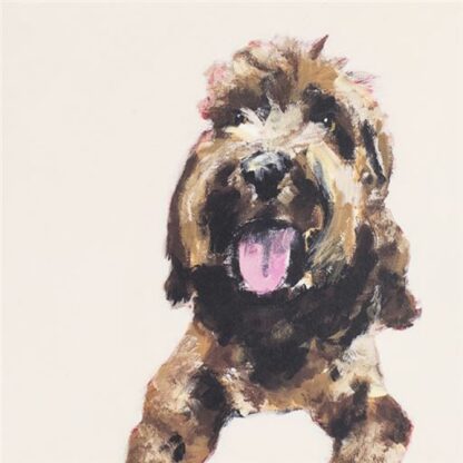 Cockerpoo greetings card blank inside