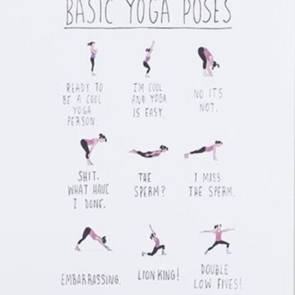 Humorous Greeting Card (PLK6507) - Blank/Birthday - Yoga Poses