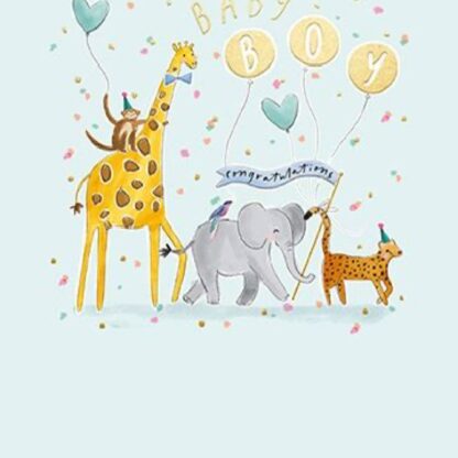 New baby boy blue congratulations card