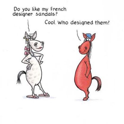 Happy Birthday Card French Designer Sandals Humour Joke Funny Open Male Female