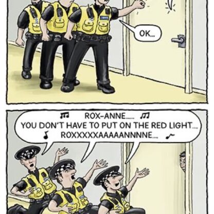Happy Birthday Card The Police Roxanne Humour Joke Funny Open Male Female