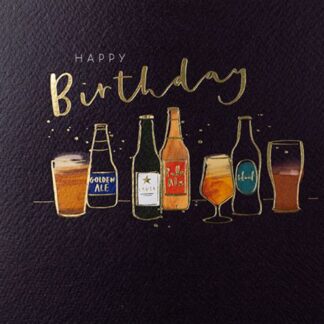 Happy Birthday beers card design beer lover