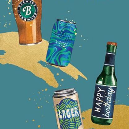Happy Birthday Premium Card Beer Lager Open Male Son Dad Grandad Friend Uncle
