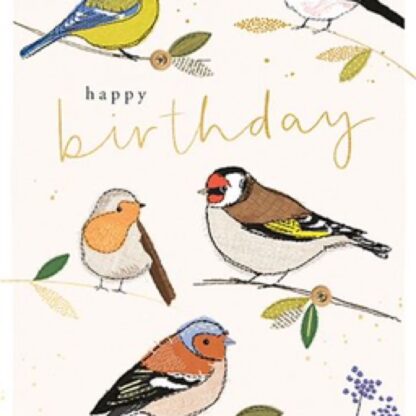 Garden Birds Premium Birthday Card Male Female Dad Mum Nan Grandad Friend