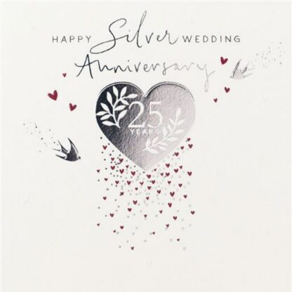 25th Anniversary Card Silver Wedding Anniversary