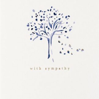 With sympathy greetings card