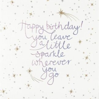 Sparkle Happy Birthday greetings card embossed