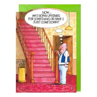 Going upstairs greetings card from the wrinklies range, humour male