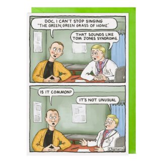 It’s not unusual happy birthday card male female Tom Jones inspired