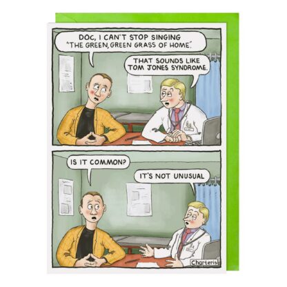 It’s not unusual happy birthday card male female Tom Jones inspired