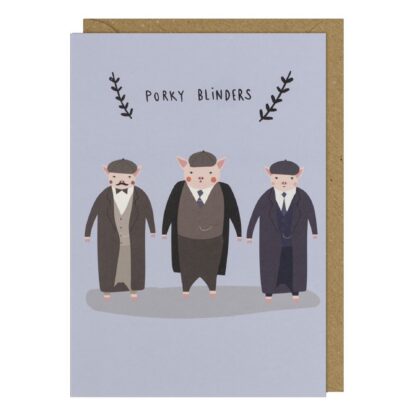 Porky Blinders greetings card male female