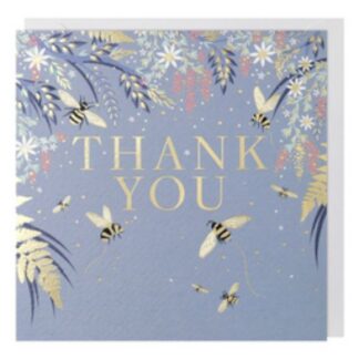 Thank You Bees embossed card for men women