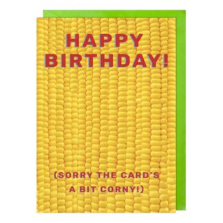Corny Happy Birthday card for men women