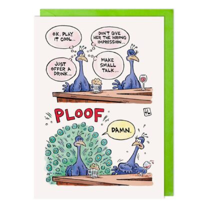 Peacock Happy Birthday funny humour card