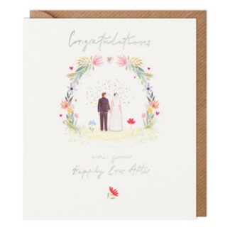 Happily ever after congratulations wedding card