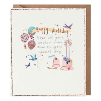 Cake and Balloons Birthday Card