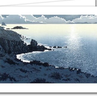 Moonlit greetings card recycled eco birthday card blank inside