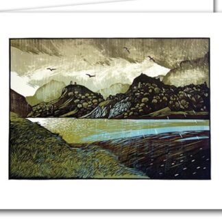 Soft Day greetings card landscape stormy blank inside eco birthday card