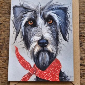 What’s The Craic greetings card by Jurga Ryan Art blank inside dog design humorous card